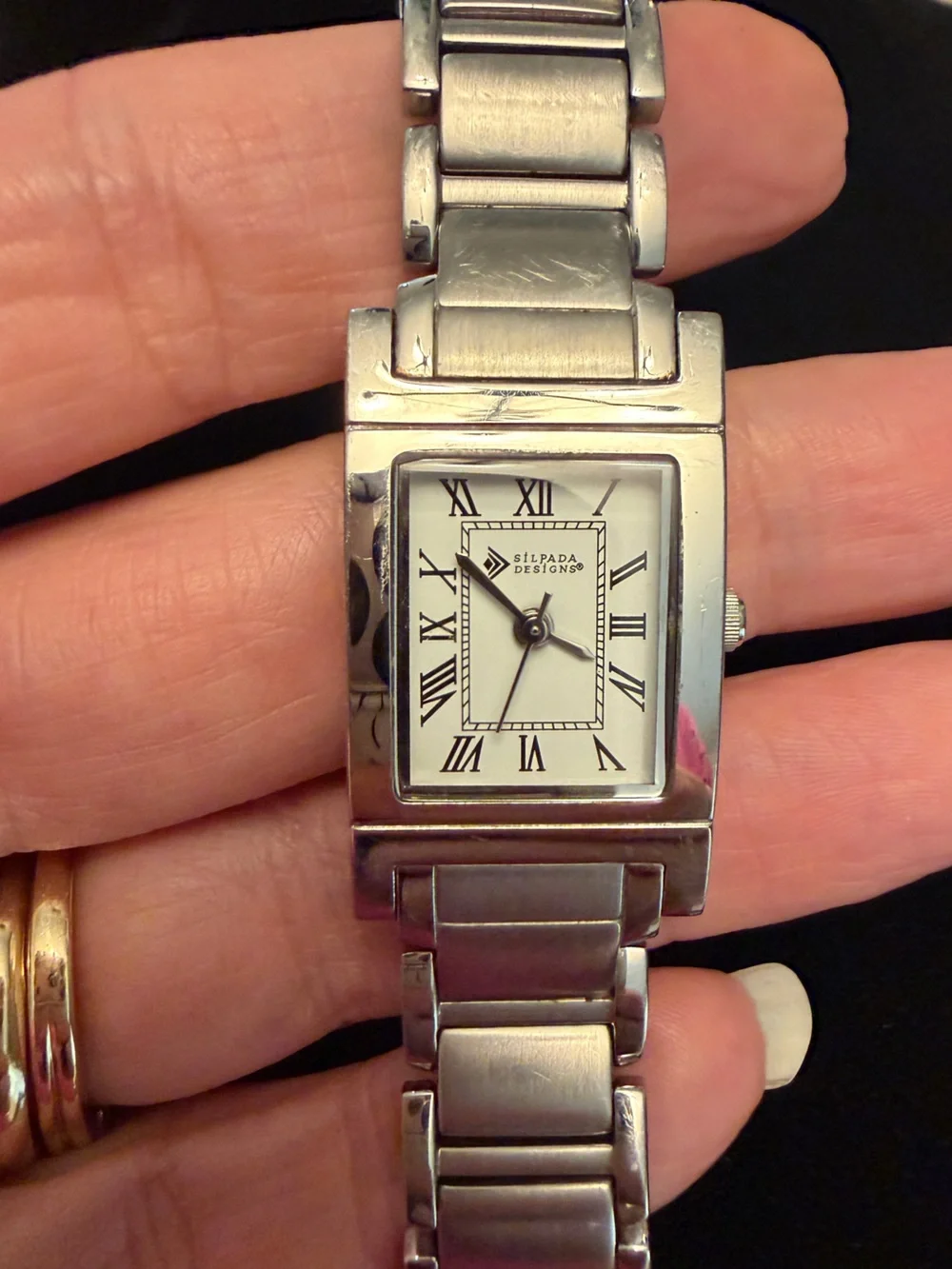 Silpada T1794 Vintage Stainless Steel Watch Silver Tone 2009 Retired